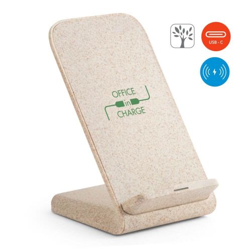 Carregador wireless ecológico em e abs personalizado para brindes 57932 Maxwel