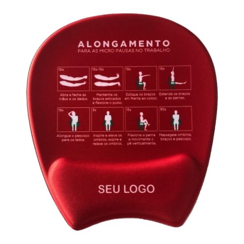 Mouse Pad Com Apoio de Pulso Ambidestro