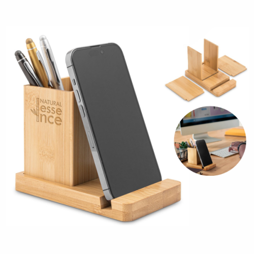 Conjunto de secretária com suporte para celular e copo 